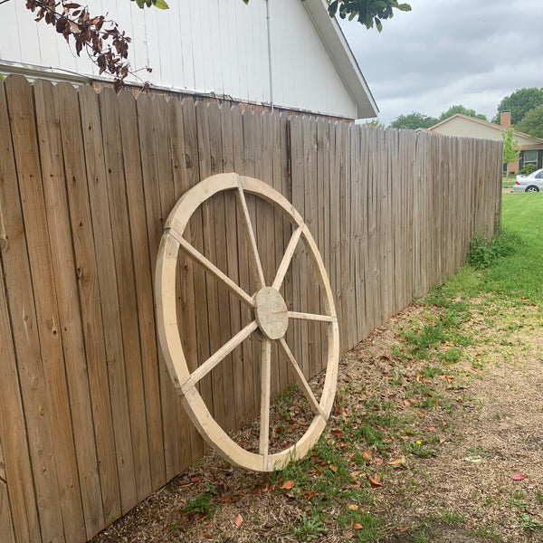 40",60" WAGON WHEEL NATURAL STAIN BARN WOOD WESTERN HOME DECOR RUSTIC HANDMADE NEW