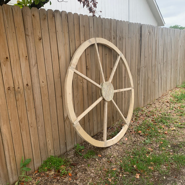 40",60" WAGON WHEEL NATURAL STAIN BARN WOOD WESTERN HOME DECOR RUSTIC HANDMADE NEW