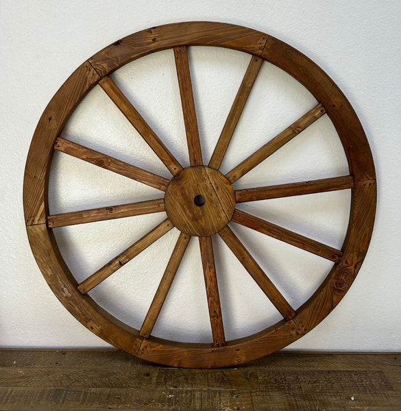 36", 40" WAGON WHEEL NATURAL STAIN BARN WOOD WESTERN HOME DECOR HANDMADE #EH12342