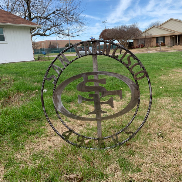 36" SAN FRANCISCO 49ERS CUSTOM RAW METAL VINTAGE CRAFT TEAM SIGN HAND MADE IN USA