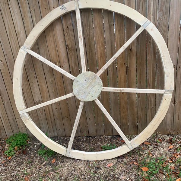 40",60" WAGON WHEEL NATURAL STAIN BARN WOOD WESTERN HOME DECOR RUSTIC HANDMADE NEW