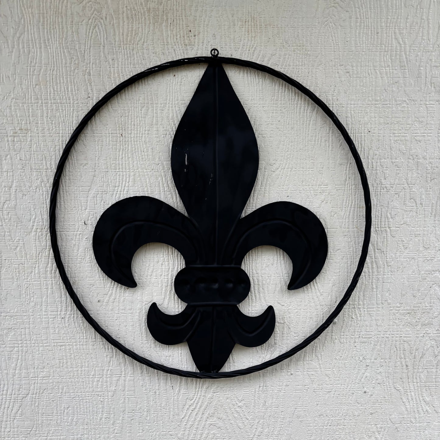 FLEUR DE LIS BLACK FLAT METAL WALL ART SIGN WESTERN HOME DECOR HANDMADE NEW 12",18",24",32"