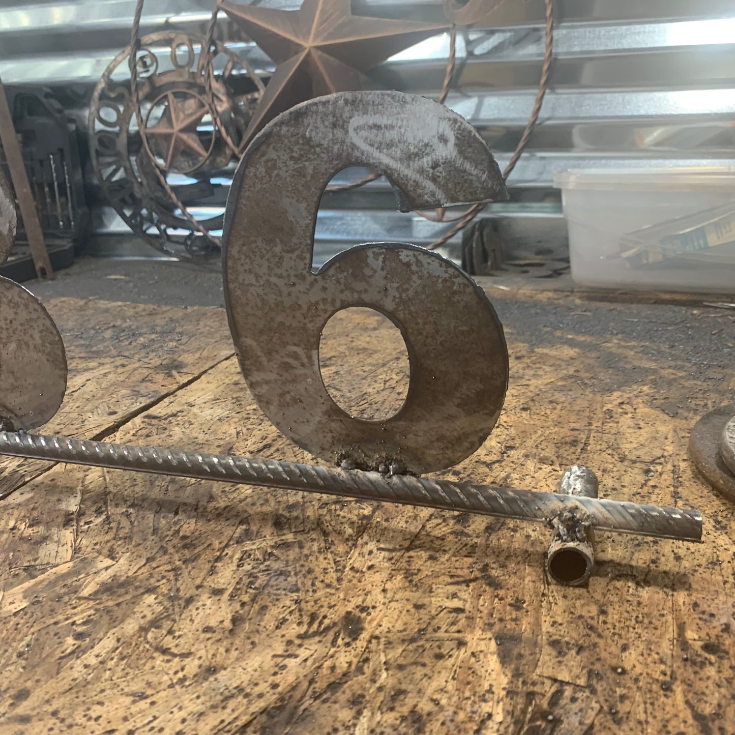 7"H X 36" LONG YOUR CUSTOM NUMBER METAL BARN METAL SIGN WESTERN HOME DECOR