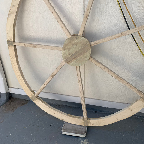 40",60" WAGON WHEEL NATURAL STAIN BARN WOOD WESTERN HOME DECOR RUSTIC HANDMADE NEW