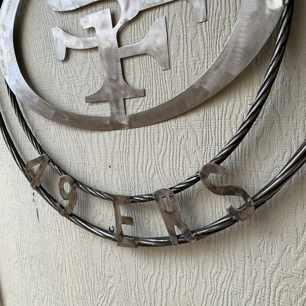 36" SAN FRANCISCO 49ERS CUSTOM RAW METAL VINTAGE CRAFT TEAM SIGN HAND MADE IN USA