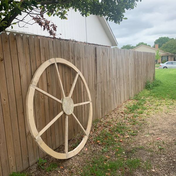 40",60" WAGON WHEEL NATURAL STAIN BARN WOOD WESTERN HOME DECOR RUSTIC HANDMADE NEW