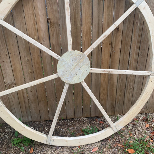 40",60" WAGON WHEEL NATURAL STAIN BARN WOOD WESTERN HOME DECOR RUSTIC HANDMADE NEW