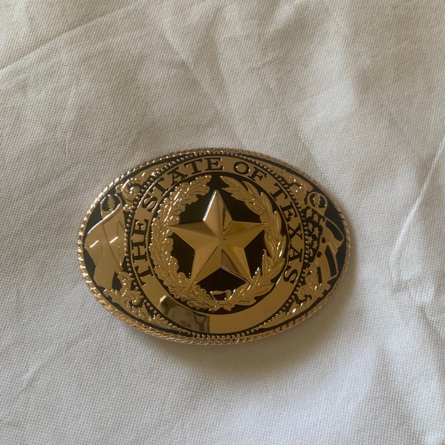 LONESTAR STATE ROSE GOLD STAR BELT BUCKLE LARGE WESTERN BUCKLE FASHION ART NEW #EH12264