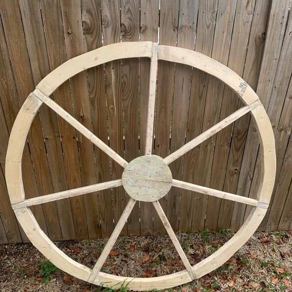 40",60" WAGON WHEEL NATURAL STAIN BARN WOOD WESTERN HOME DECOR RUSTIC HANDMADE NEW