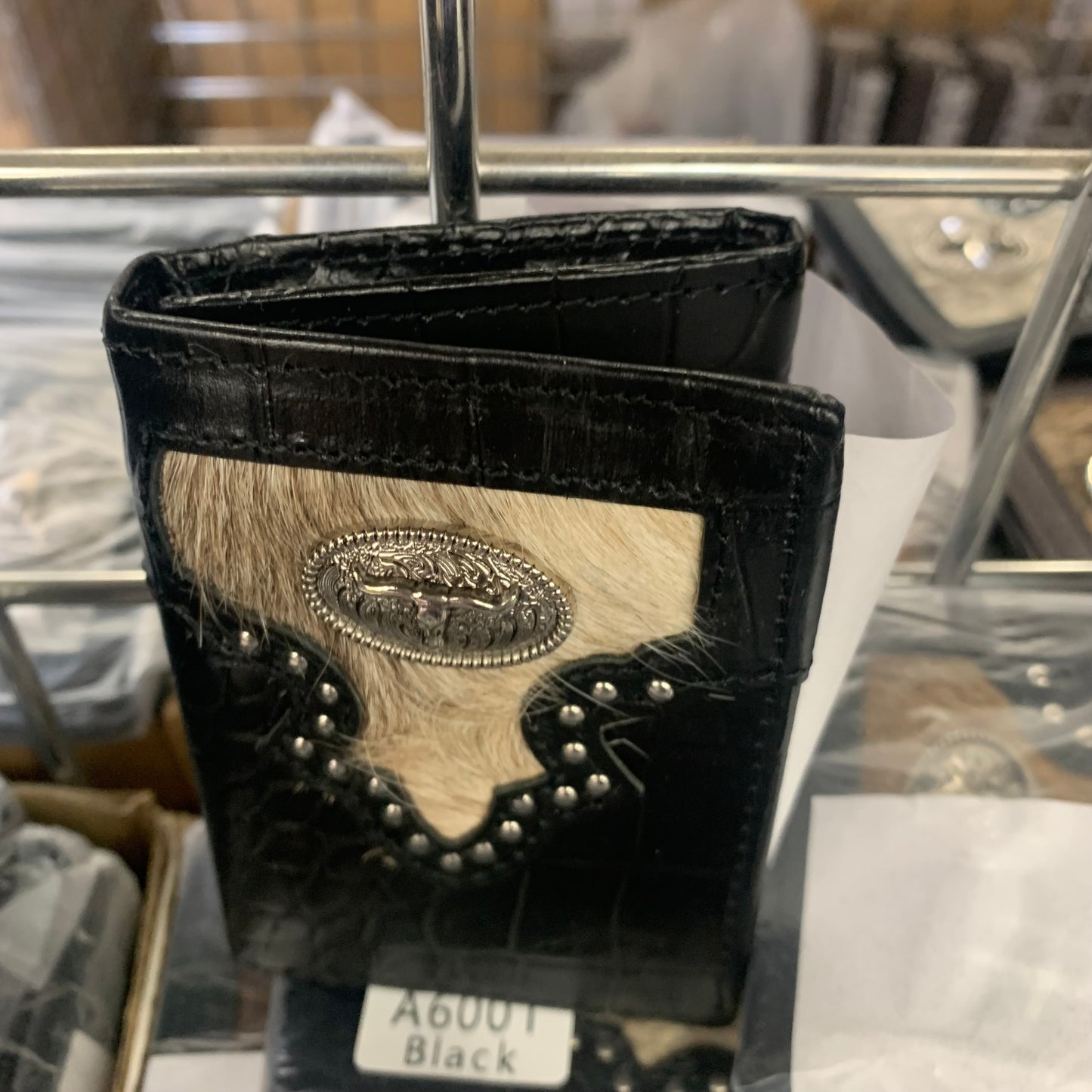 TRI FOLD LONGHORNS GENUINE LEATHER WESTERN MEN'S WALLET WESTERN FASHION HANDMADE #EH13238
