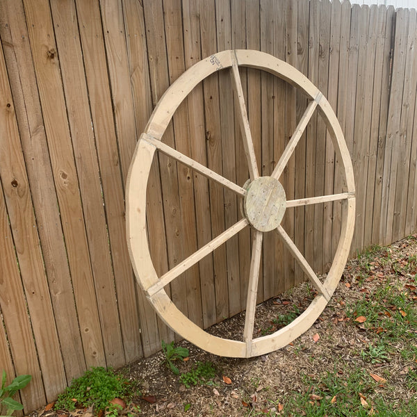 40",60" WAGON WHEEL NATURAL STAIN BARN WOOD WESTERN HOME DECOR RUSTIC HANDMADE NEW