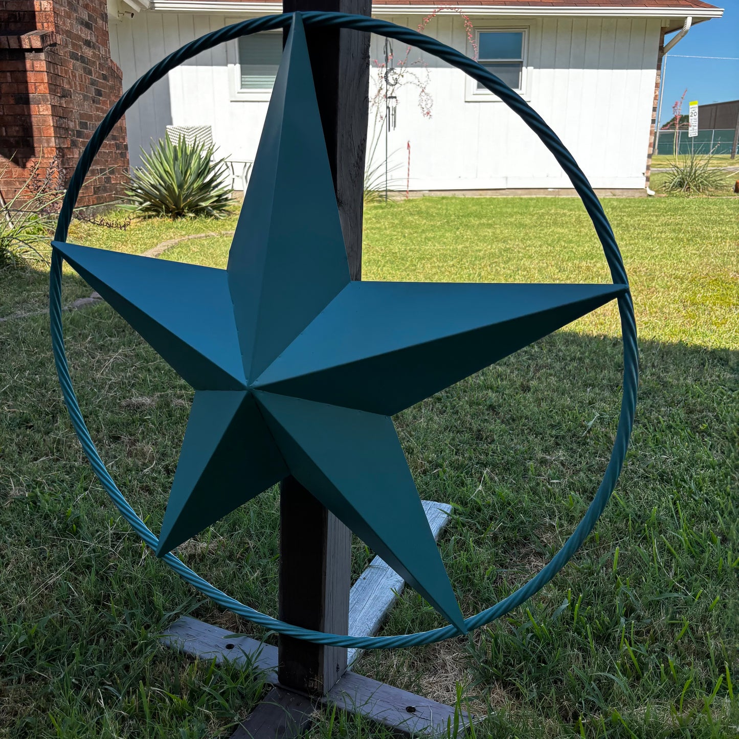 TEAL BARN LONE STAR TWISTED ROPE RING WESTERN HOME DECOR HANDMADE 12",24",36" #EH