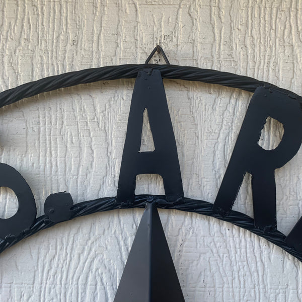 US ARMY VETERAN BARN STAR METAL LONESTAR CUSTOM NAME STAR WESTERN HOME DECOR RUSTIC BLACK  24",32",36",50"