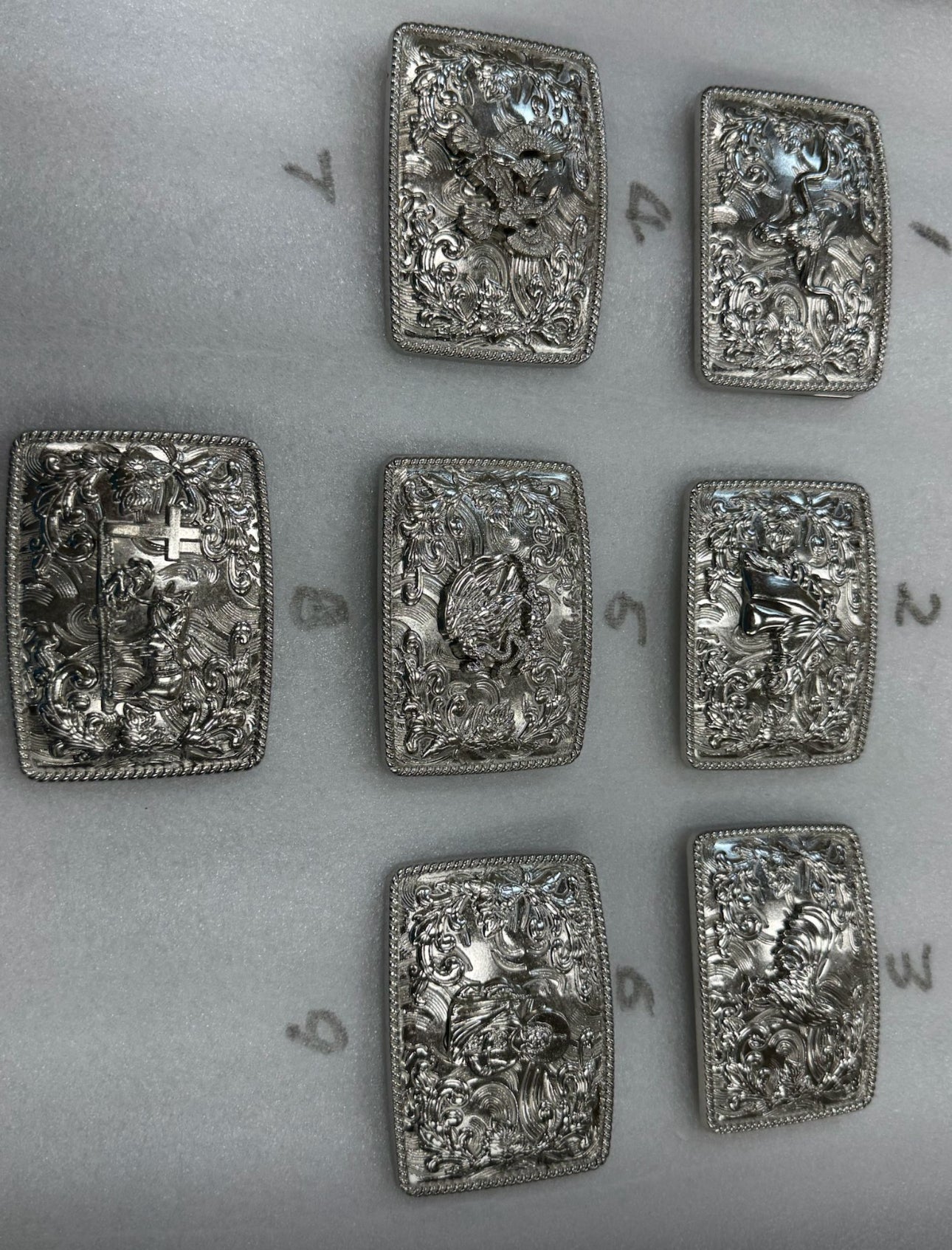 BELT BUCKLE MULTI STYLE WESTERN METAL BUCKLE FASHION ART 4.5" X 3.5" #WS