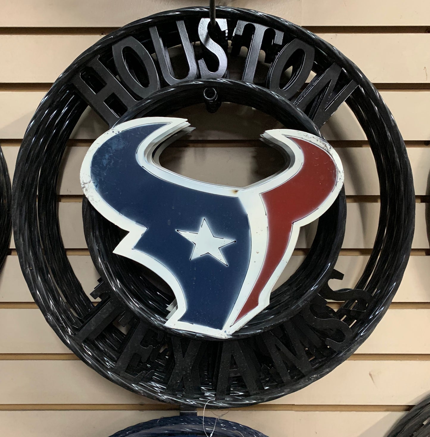 HOUSTON TEXANS CUSTOM METAL VINTAGE CRAFT SIGN WALL ART WESTERN HOME DECOR HANDMADE 18",24",32",36",40",50"