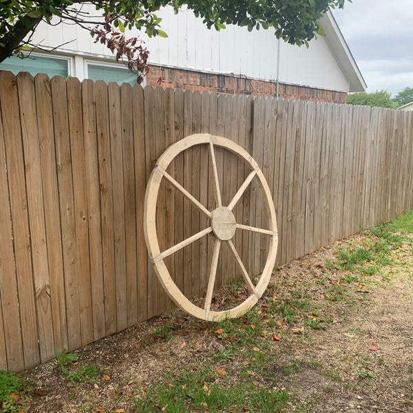 40",60" WAGON WHEEL NATURAL STAIN BARN WOOD WESTERN HOME DECOR RUSTIC HANDMADE NEW