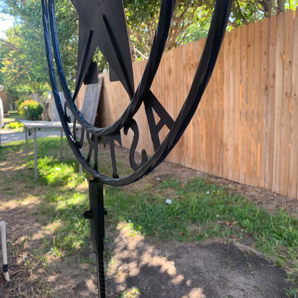 12",18",24",32", 36" HOUSTON ASTROS ON STAKE CUSTOM METAL VINTAGE CRAFT GARDEN SIGN HANDMADE