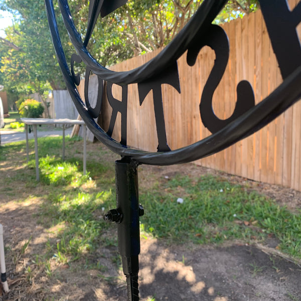 12",18",24",32", 36" HOUSTON ASTROS ON STAKE CUSTOM METAL VINTAGE CRAFT GARDEN SIGN HANDMADE