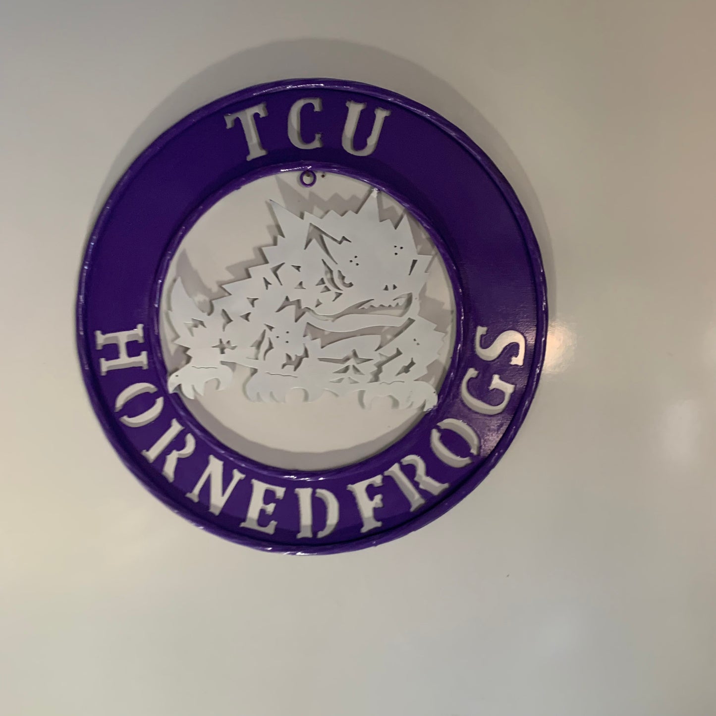 18",24",32" TCU HORNED FROGS CUSTOM METAL VINTAGE CRAFT TEAM SIGN WESTERN HOME DECOR HANDMADE