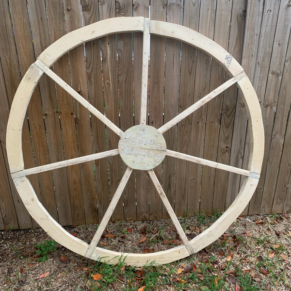40",60" WAGON WHEEL NATURAL STAIN BARN WOOD WESTERN HOME DECOR RUSTIC HANDMADE NEW