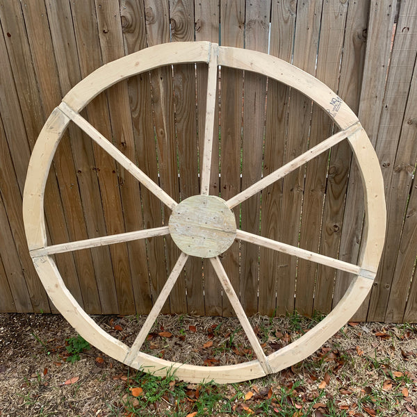 40",60" WAGON WHEEL NATURAL STAIN BARN WOOD WESTERN HOME DECOR RUSTIC HANDMADE NEW