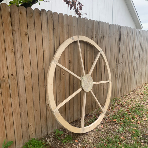 40",60" WAGON WHEEL NATURAL STAIN BARN WOOD WESTERN HOME DECOR RUSTIC HANDMADE NEW