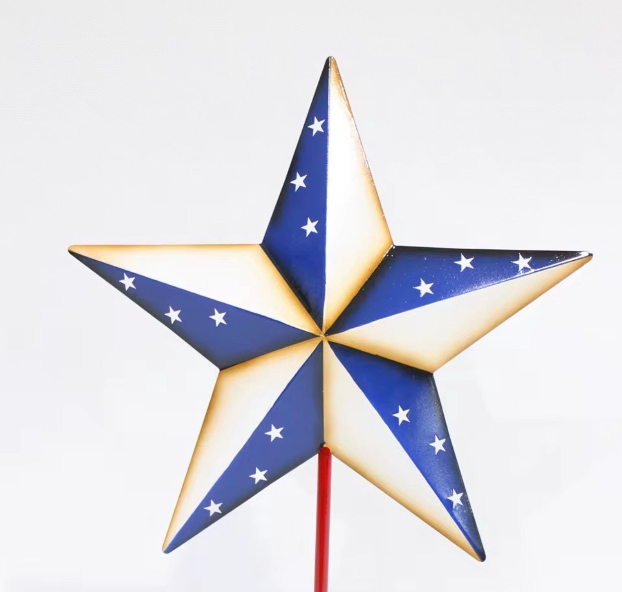 AMERICANA USA FLAG BARN STAR BLUE WHITE STAR STYLE HANDMADE 16",24",36" #EH