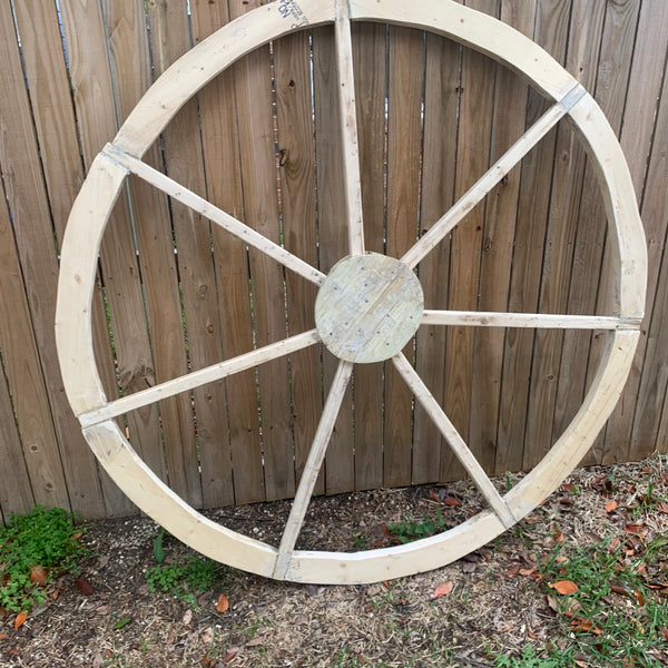 40",60" WAGON WHEEL NATURAL STAIN BARN WOOD WESTERN HOME DECOR RUSTIC HANDMADE NEW