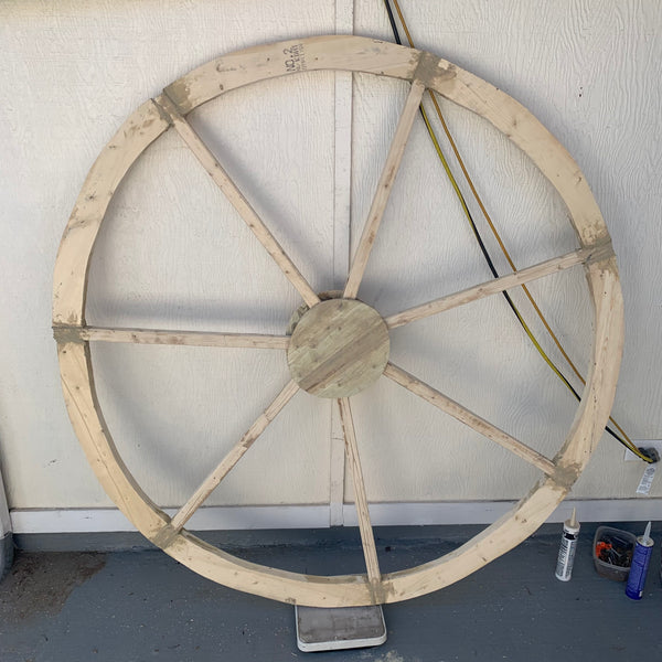 40",60" WAGON WHEEL NATURAL STAIN BARN WOOD WESTERN HOME DECOR RUSTIC HANDMADE NEW