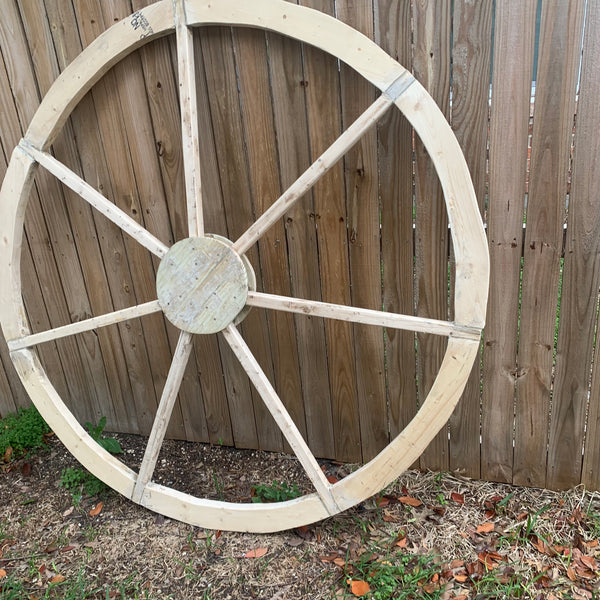 40",60" WAGON WHEEL NATURAL STAIN BARN WOOD WESTERN HOME DECOR RUSTIC HANDMADE NEW