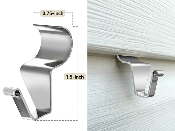 1.5" LONG VINYL SIDING HOOK 2 PKG SET FOR METAL BARN STAR HANG WALL ART WESTERN HOME DECOR HANDMADE #EH12916