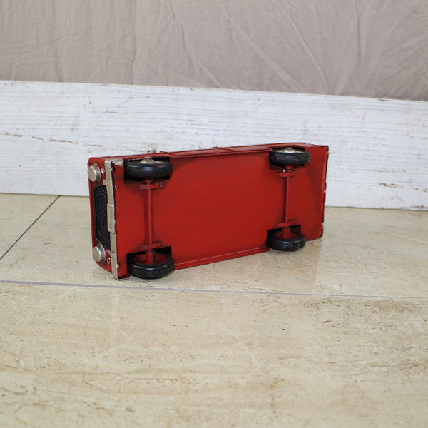 RED TRUCK 10" PICKUP TRUCK METAL ART FIGURINE VINTAGE WESTERN HOME DECOR HANDMADE  #EH12858