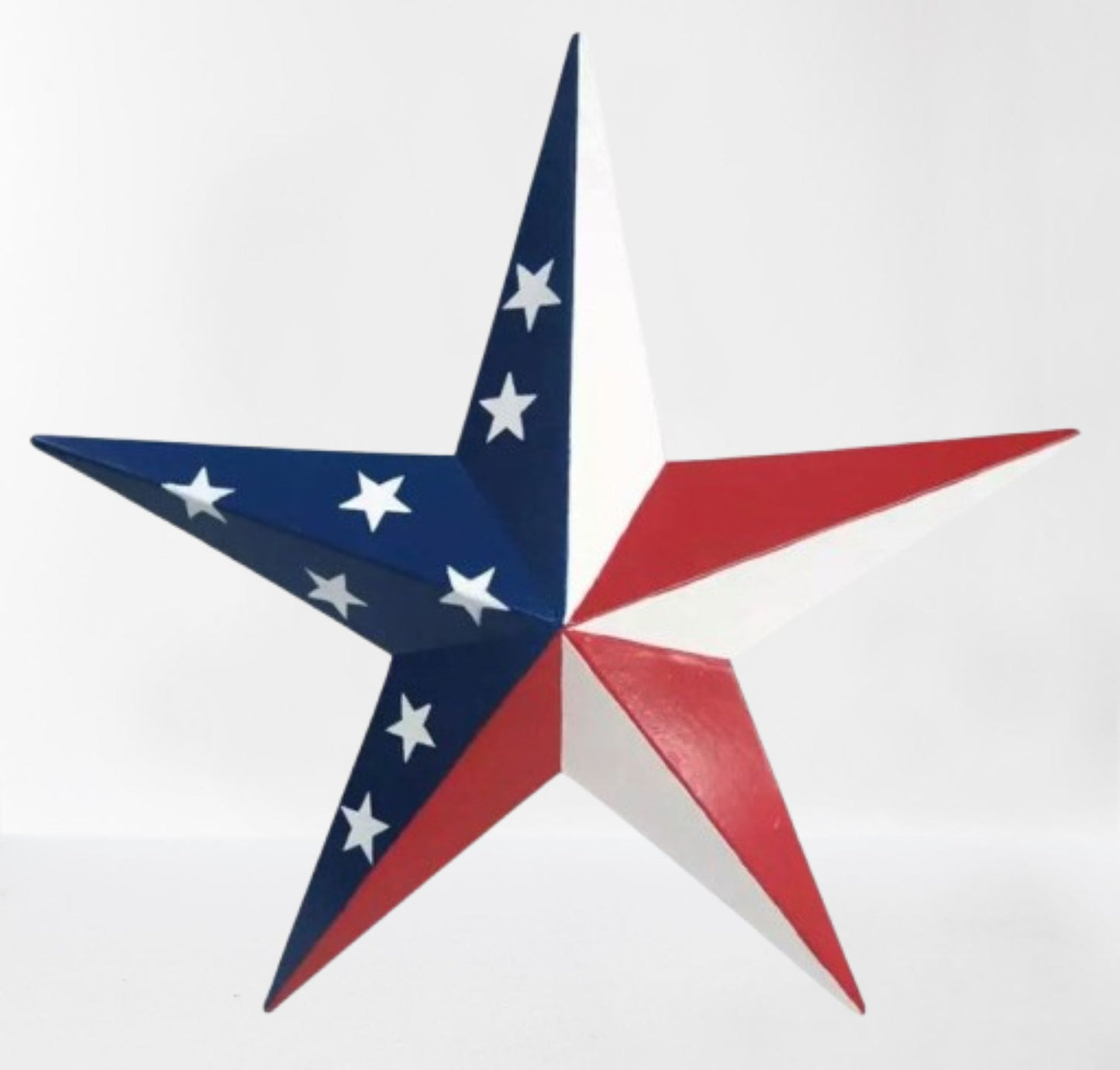 AMERICANA USA FLAG BARN STAR RED WHT BLUE PATRIOTIC METAL STAR HANDMADE 16",24",36" #EH13422