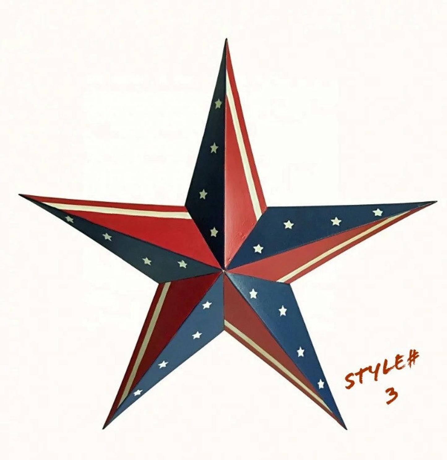 AMERICANA USA FLAG BARN STAR RED WHT BLUE STAR HANDMADE 16",24",36" #EH13444