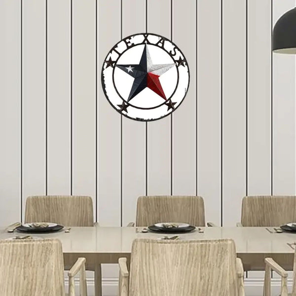 8" TEXAS FLAT 2D STAR SIGN METAL LASERCUT ART WESTERN HOME DECOR HANDMADE NEW #EH12761