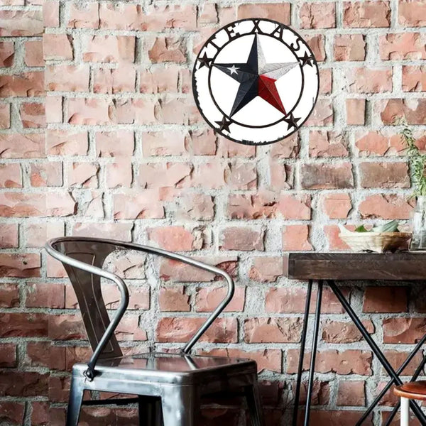 8" TEXAS FLAT 2D STAR SIGN METAL LASERCUT ART WESTERN HOME DECOR HANDMADE NEW #EH12761