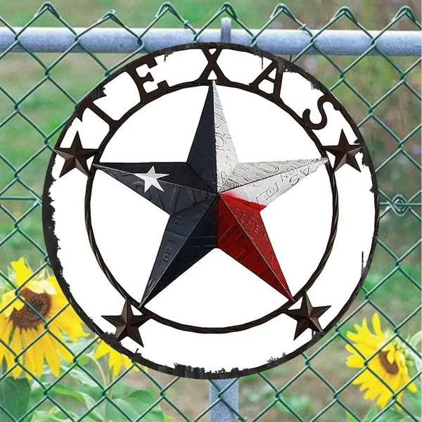 8" TEXAS FLAT 2D STAR SIGN METAL LASERCUT ART WESTERN HOME DECOR HANDMADE NEW #EH12761