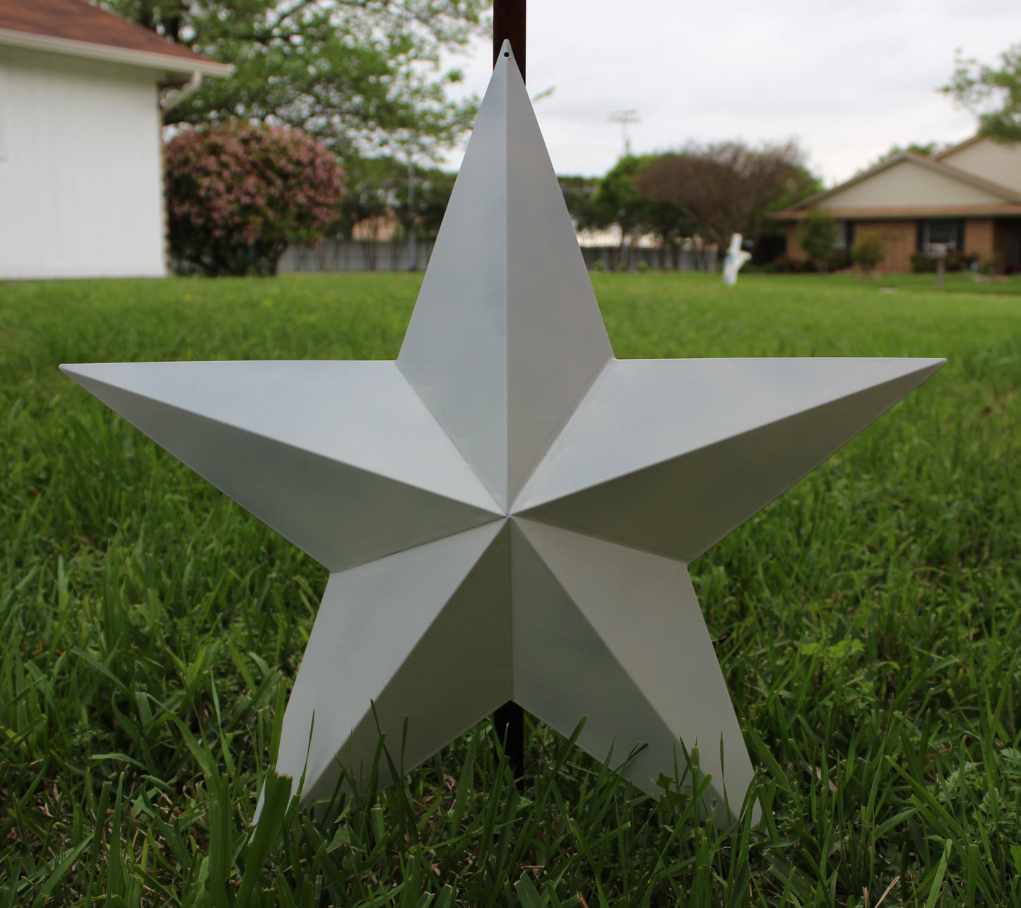 12",24",36" WHITE BARN STAR 5 POINT 3d METAL STAR OF DAVID WESTERN HOME DECOR HANDMADE #EH12630
