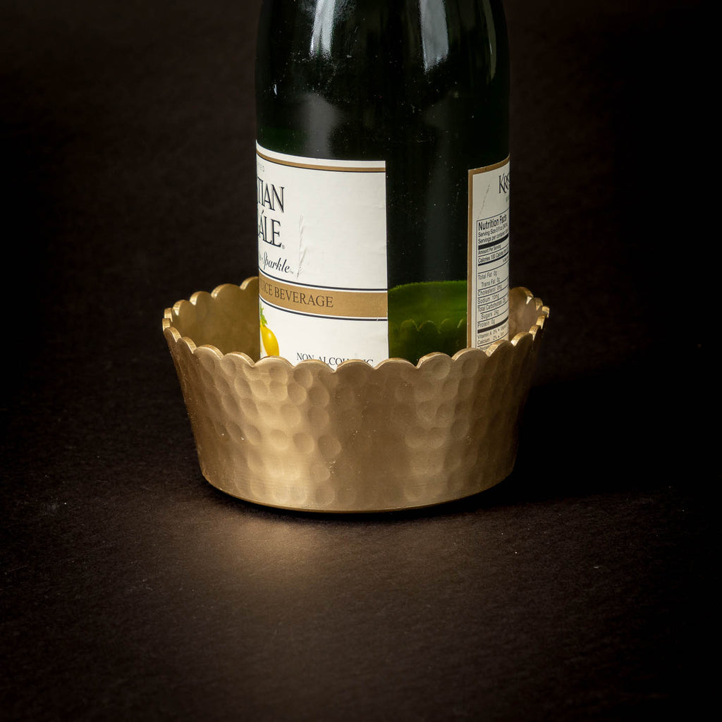 #IH_16349 GOLD HAM WINE BOTTLE STAND WESTERN HOME DECOR NEW