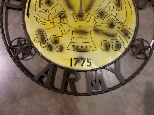 24" US ARMY MILITARY METAL WALL ART DECOR WESTERN HOME DECOR NEW