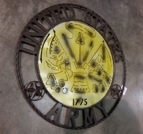 24" US ARMY MILITARY METAL WALL ART DECOR WESTERN HOME DECOR NEW