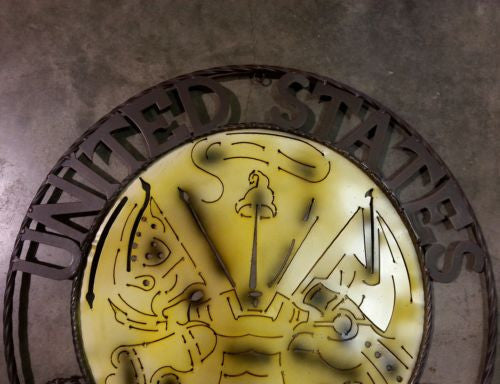 24" US ARMY MILITARY METAL WALL ART DECOR WESTERN HOME DECOR NEW