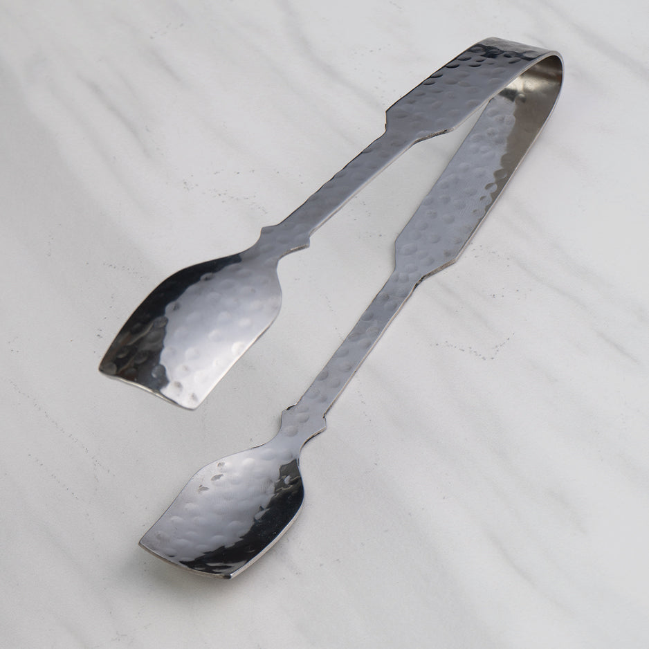 7" DIMPLED STEEL ICE TONG KITCHEN WESTERN HOME DECOR SCOOP NEW #IH_13340 -- FREE SHIPPING
