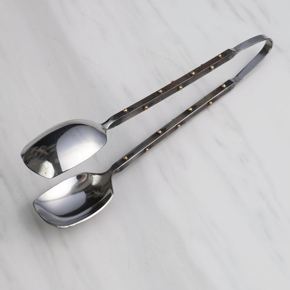 BLACK GOLD 9" DOTS ICE TONG KITCHEN WARE WESTERN HOME DECOR SCOOP ART NEW #IH_15697 --FREE SHIPPING