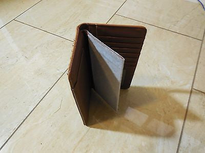 WESTERN STAR CHECKBOOK BI FOLD MEN'S & WOMEN'S GENUINE LEATHER TAN WALLET