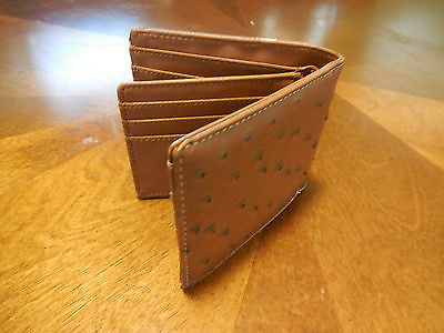 5" GENUINE LEATHER BI FOLD MEN'S WALLET STUDDED LONE STAR WALLET WESTERN FASHION ART