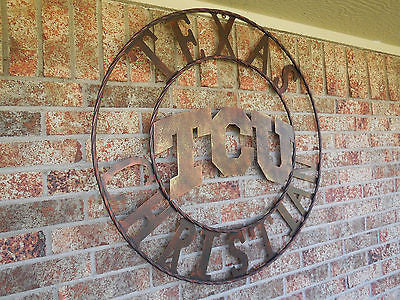 12",18",24",36" TCU TEXAS CHRISTIAN METAL CUSTOM VINTAGE CRAFT ART