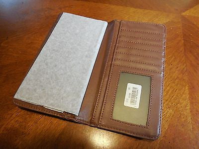 WESTERN STAR CHECKBOOK BI FOLD MEN'S & WOMEN'S GENUINE LEATHER TAN WALLET