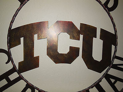 12",18",24",36" TCU TEXAS CHRISTIAN METAL CUSTOM VINTAGE CRAFT ART