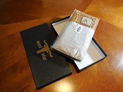 WESTERN STAR CHECKBOOK BI FOLD MEN'S & WOMEN'S GENUINE LEATHER TAN WALLET